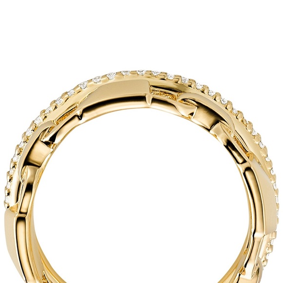 Women's Mercer Link Double Row Sterling Silver Ring - Picture 5 of 9